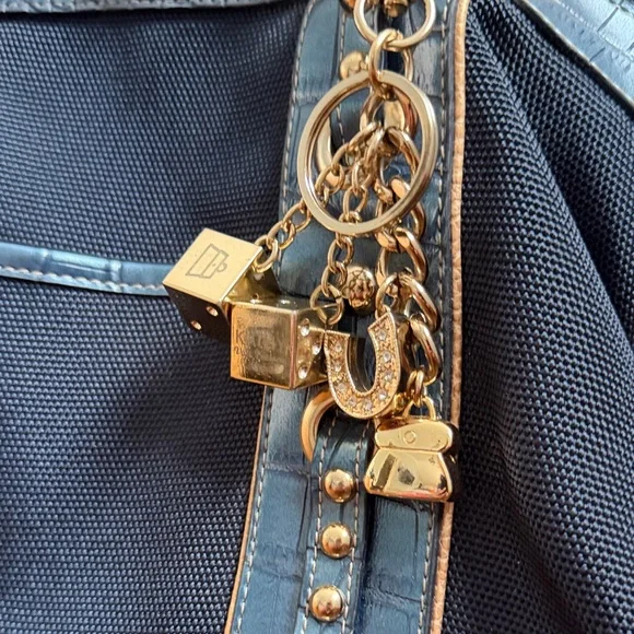 Kathy Van Zeeland Navy Blue Shoulder Bag - Picture 7 of 15